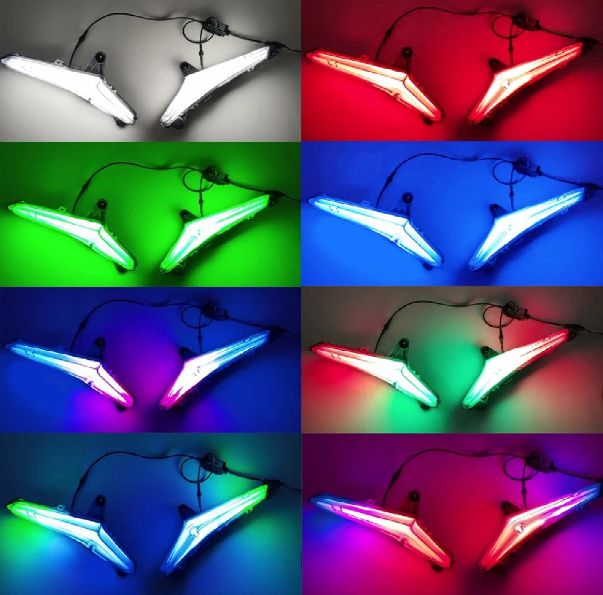 Can-Am Maverick R MAX X RS 2024+ RGBW LED Signature Fang Lights for Maverick R Turn Signals Startup Animation Lights